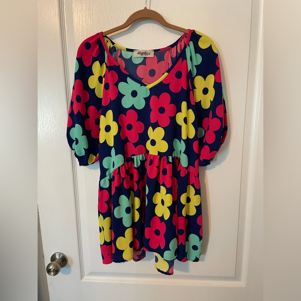 Haptics  Women's Floral Blouse - Multi Color